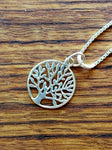 Sterling silver tree of life pendant on a sterling silver 55cm box chain