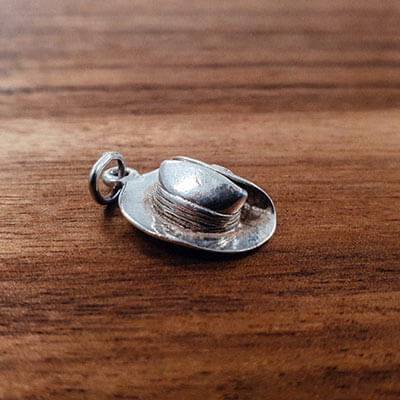Silver Slouch Hat charm