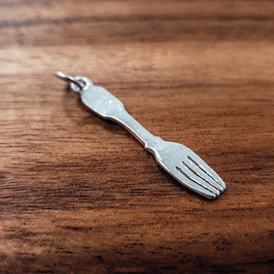 Silver Fork charm