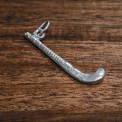 Silver Hockey Stick charm
