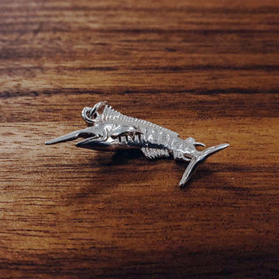 Silver Marlin charm