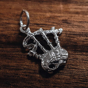 Silver Bagpipes charm