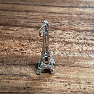 Silver Eiffel Tower charm