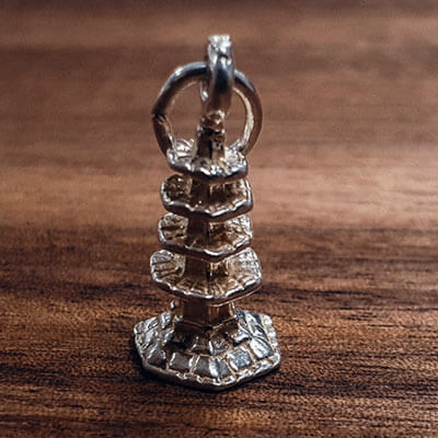 Silver Pagoda charm