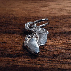 Silver Pair of Baby Feet charm