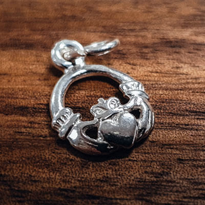 Silver Claddagh charm