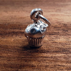 Silver Cupcake charm