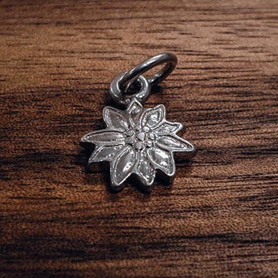 Silver Edelweiss charm